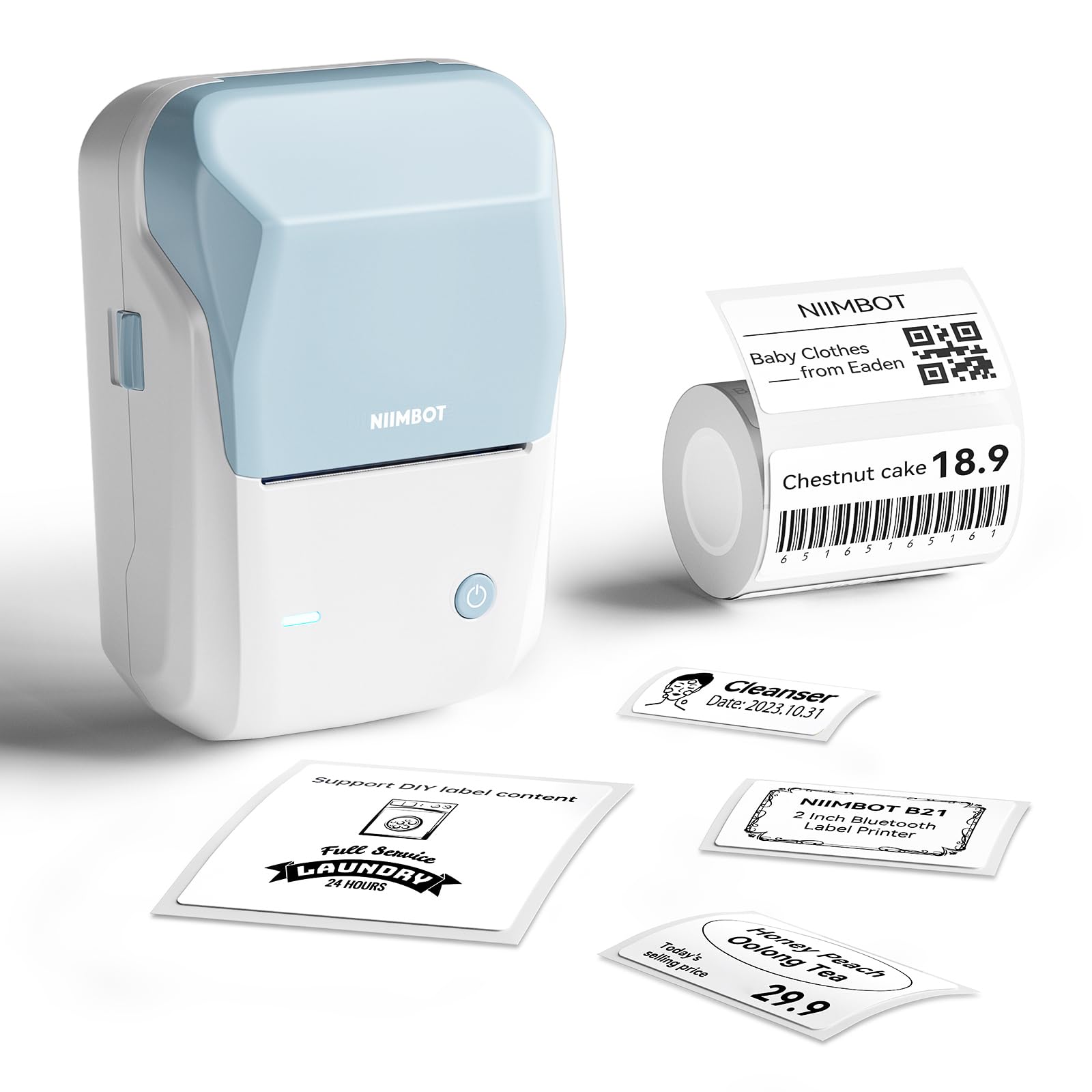 NB493 - NIIMBOT - B1 - PORTABLE THERMAL LABEL BLUETOOTH PRINTER INCLUDING FREE LABEL (50*30MM - WHITE)