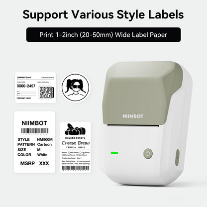 NB493 - NIIMBOT - B1 - PORTABLE THERMAL LABEL BLUETOOTH PRINTER INCLUDING FREE LABEL (50*30MM - WHITE)