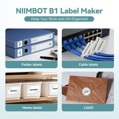 NB493 - NIIMBOT - B1 - PORTABLE THERMAL LABEL BLUETOOTH PRINTER INCLUDING FREE LABEL (50*30MM - WHITE)