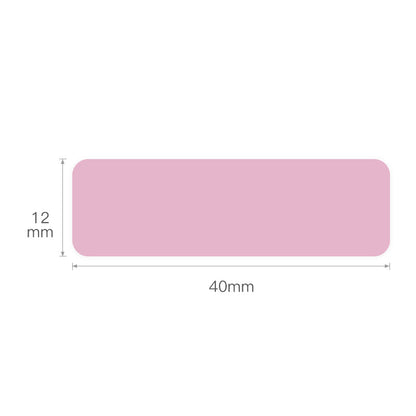 NB128 - NIIMBOT - D11 / D101 / D110 - 12*40MM - 160 THERMAL LABELS - SOLID PINK DESIGN