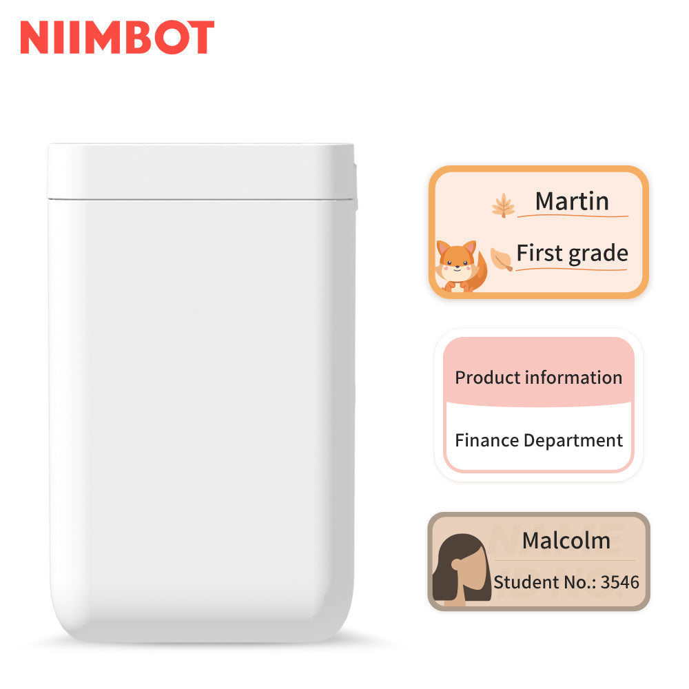 NB121 - NIIMBOT - D101 ONLY - PORTABLE LABEL BLUETOOTH PRINTER INCLUDING FREE LABEL ROLL (WIDER VERSION - 12*40MM - WHITE)