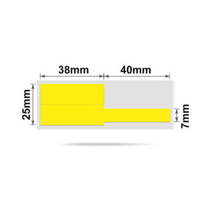 NB248 - NIIMBOT - B1 / B21 / B3S - 25*78MM - 100 LABELS PER ROLL - CABLE / JEWELLERY - YELLOW