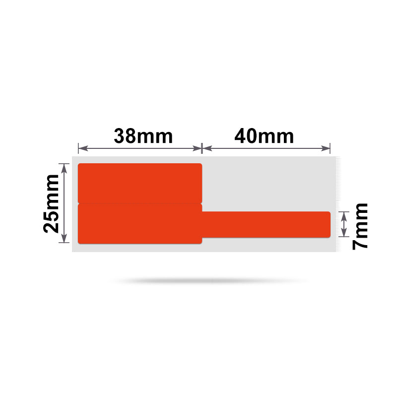 NB247 - NIIMBOT - B1 / B21 / B3S - 25*78MM - 100 LABELS PER ROLL - CABLE / JEWELLERY - RED