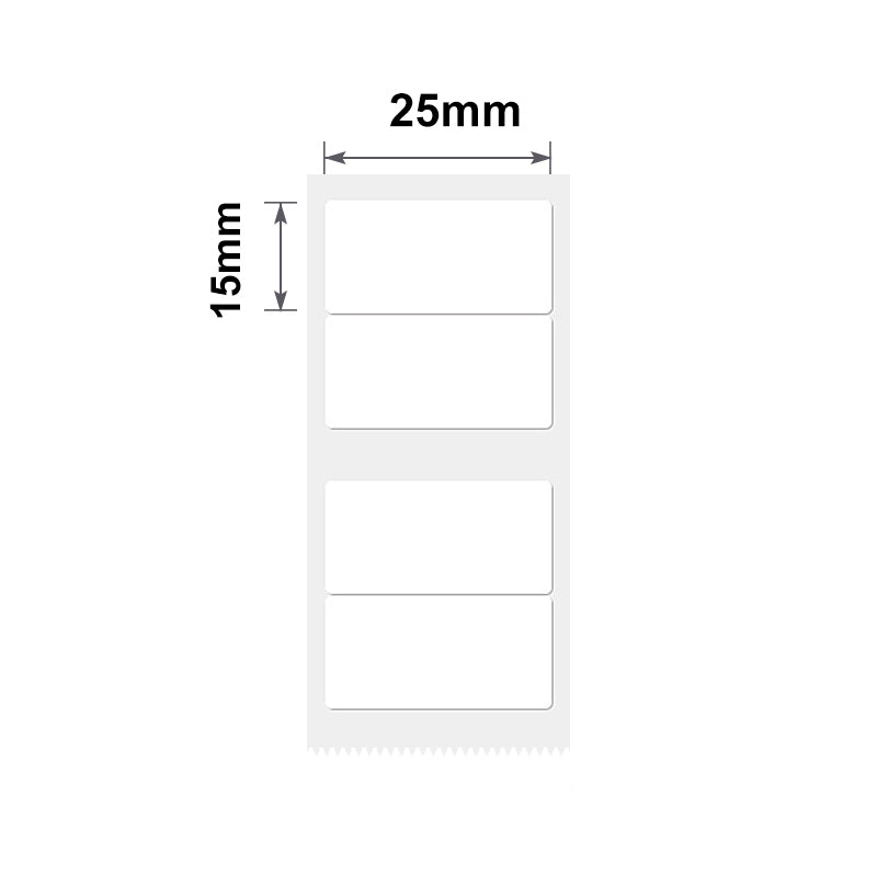 NB182 - NIIMBOT - B1 / B21 / B3S - T25*15MM/2 - 460 LABELS PER ROLL - WHITE