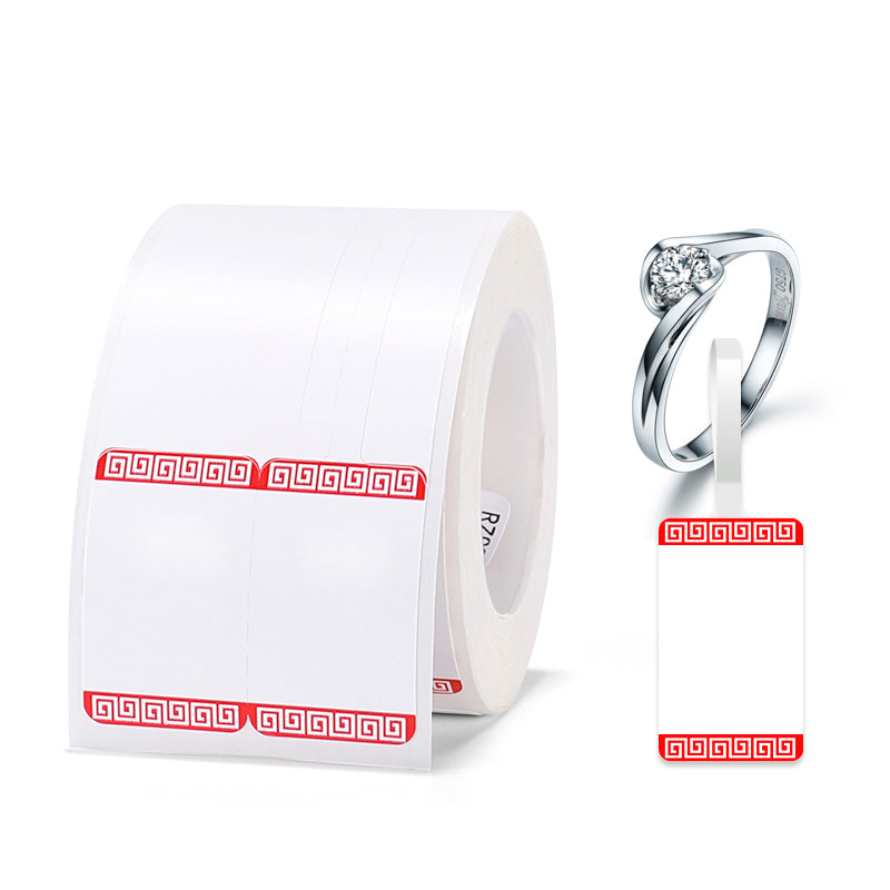 NB204 - NIIMBOT - B1 / B21 / B3S - 30*70MM - RING - 100 LABELS PER ROLL - RED BORDER DESIGN