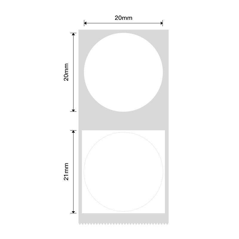 NB218 - NIIMBOT - B1 / B21 / B3S - 21*21MM - 300 LABELS PER ROLL - ROUND - WHITE