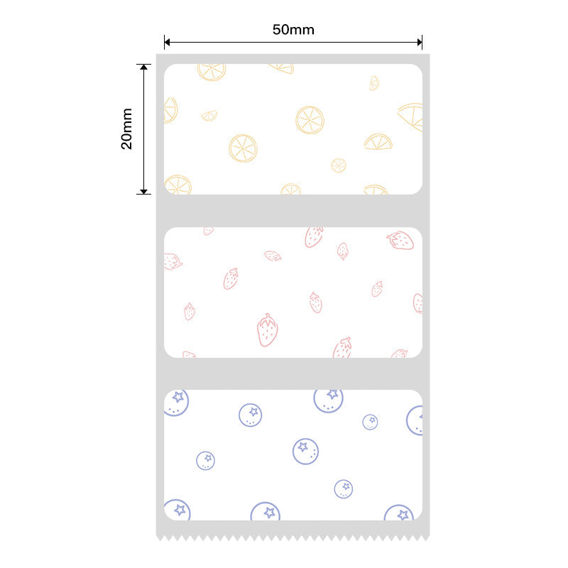 NB229 - NIIMBOT - B1 / B21 / B3S - T40*20MM - 320 LABELS PER ROLL - FRUIT SHADING DESIGN