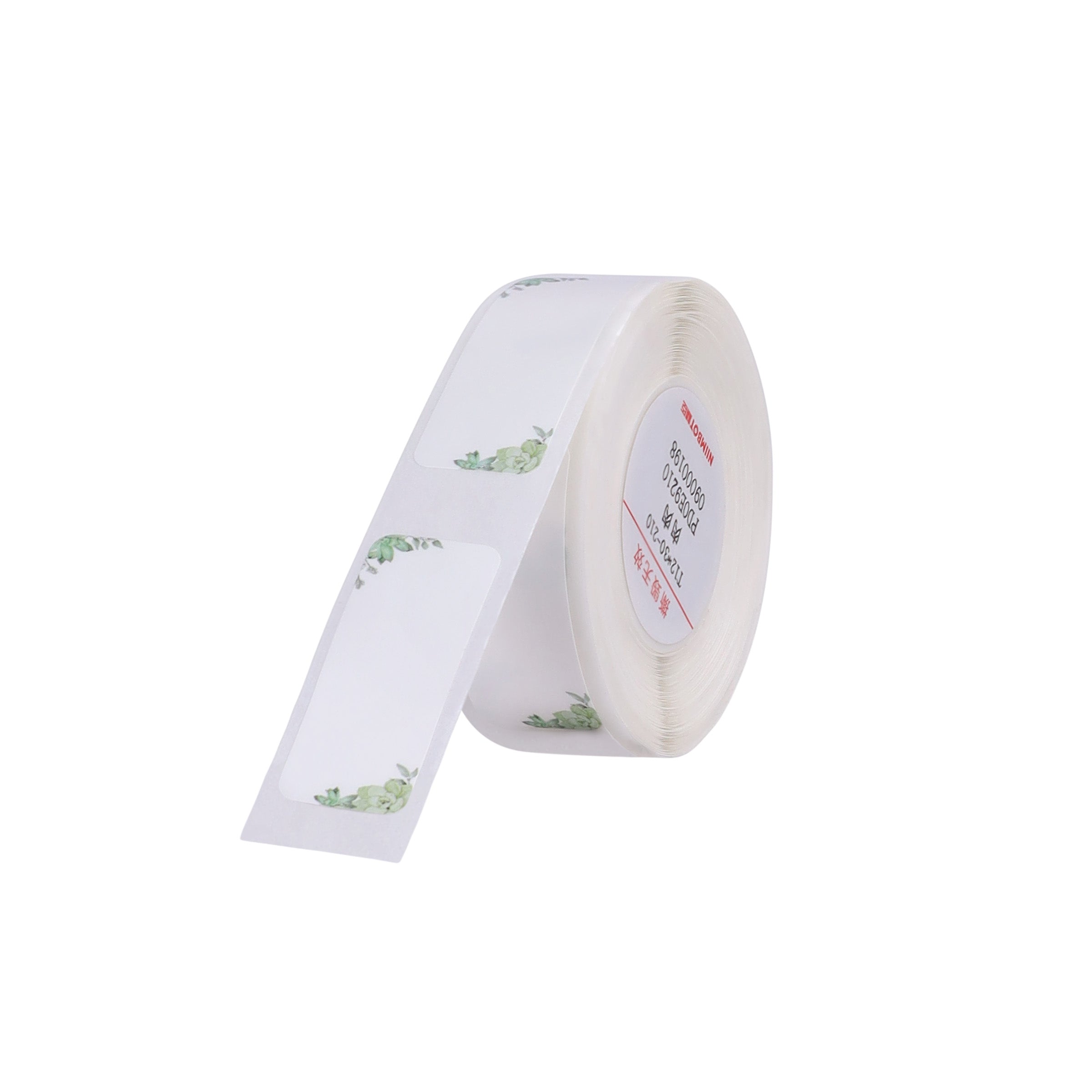 NB272 - NIIMBOT - D11 / D101 / D110 - R12*30 - 210 LABELS PER ROLL - GREEN LEAVES DESIGN