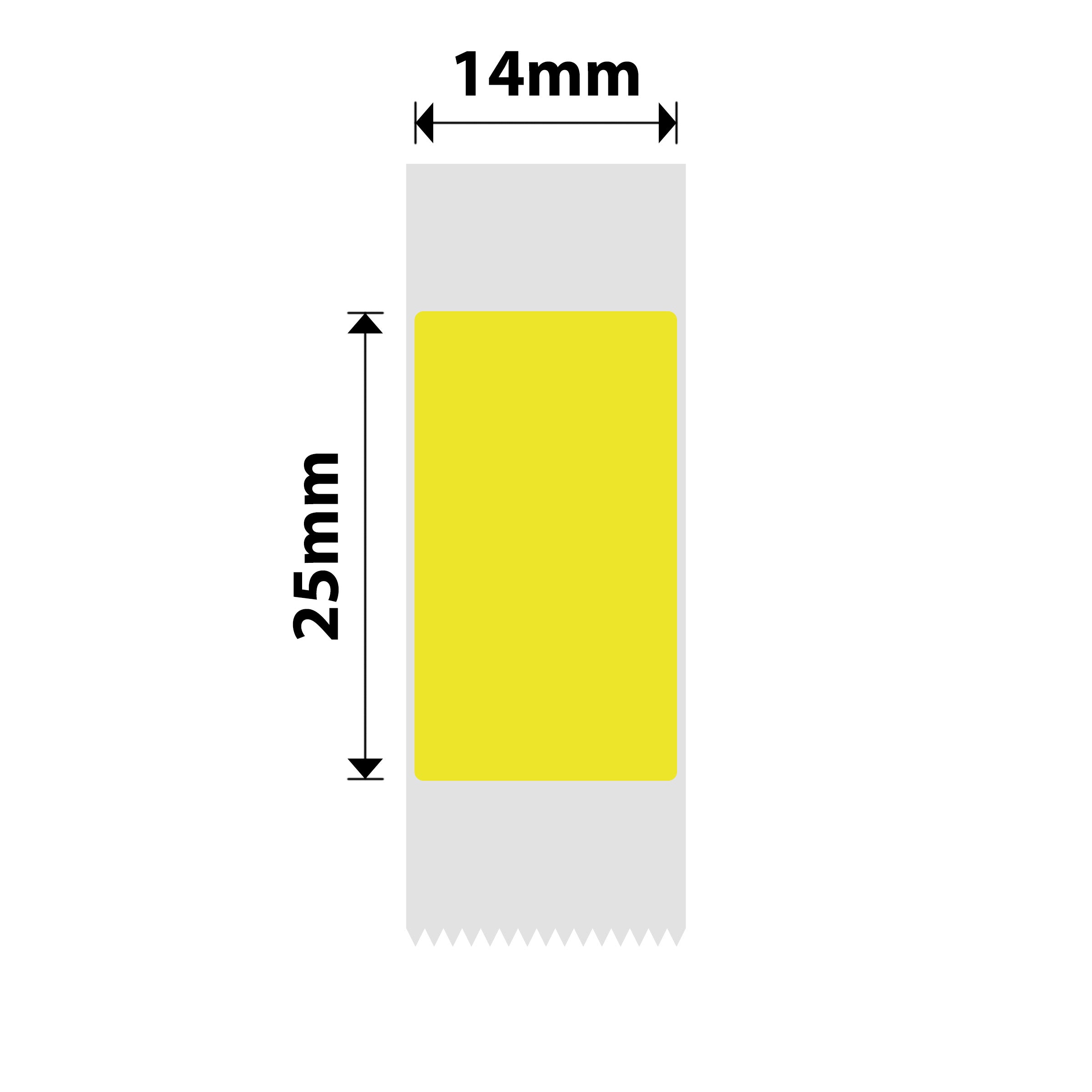 NB280 - NIIMBOT - D11 / D101 / D110 - R14*25 - 240 LABELS PER ROLL - YELLOW DESIGN