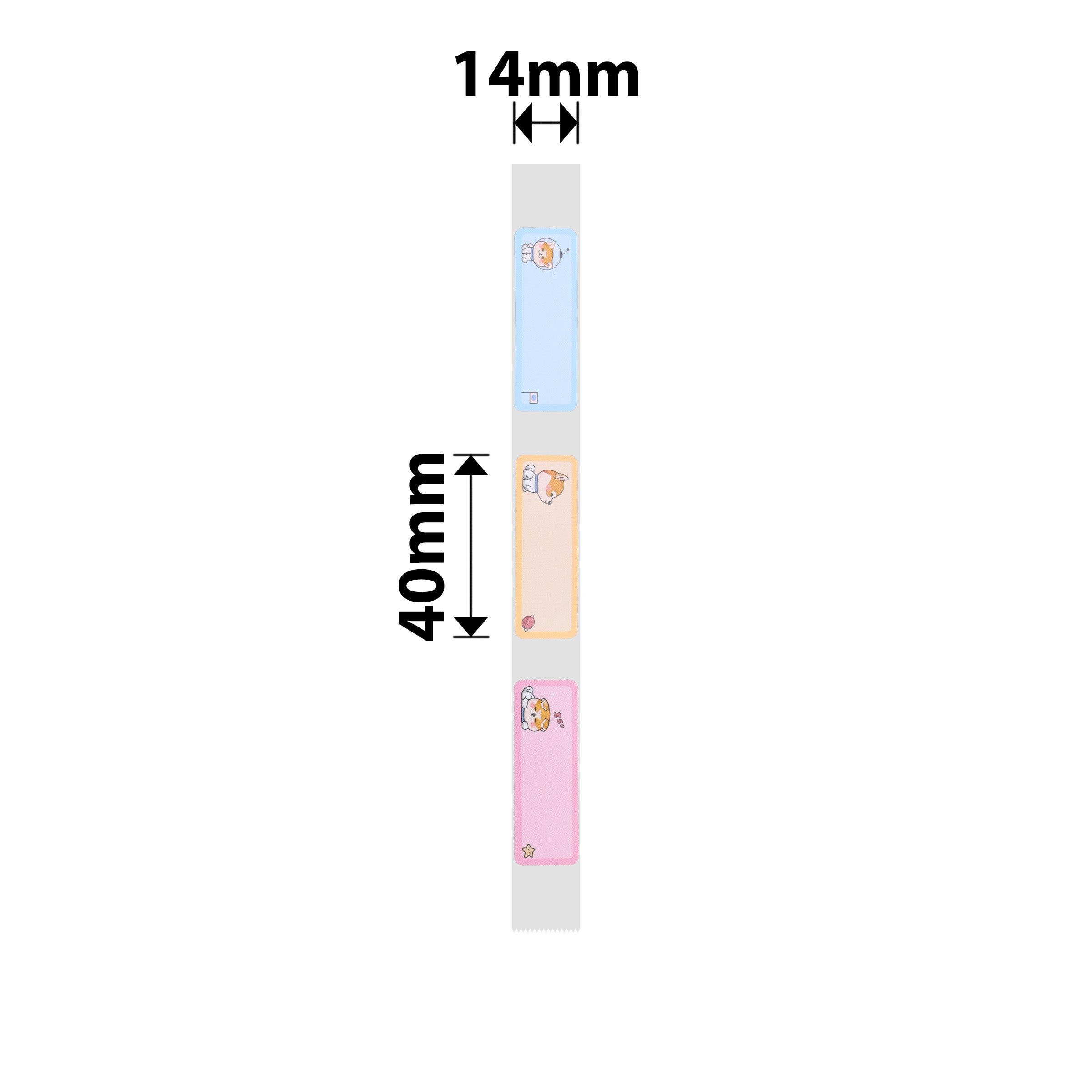 NB292 - NIIMBOT - D11 / D101 / D110 - R14*40 - 160 LABELS PER ROLL -  DREAMING PUPPY DESIGN