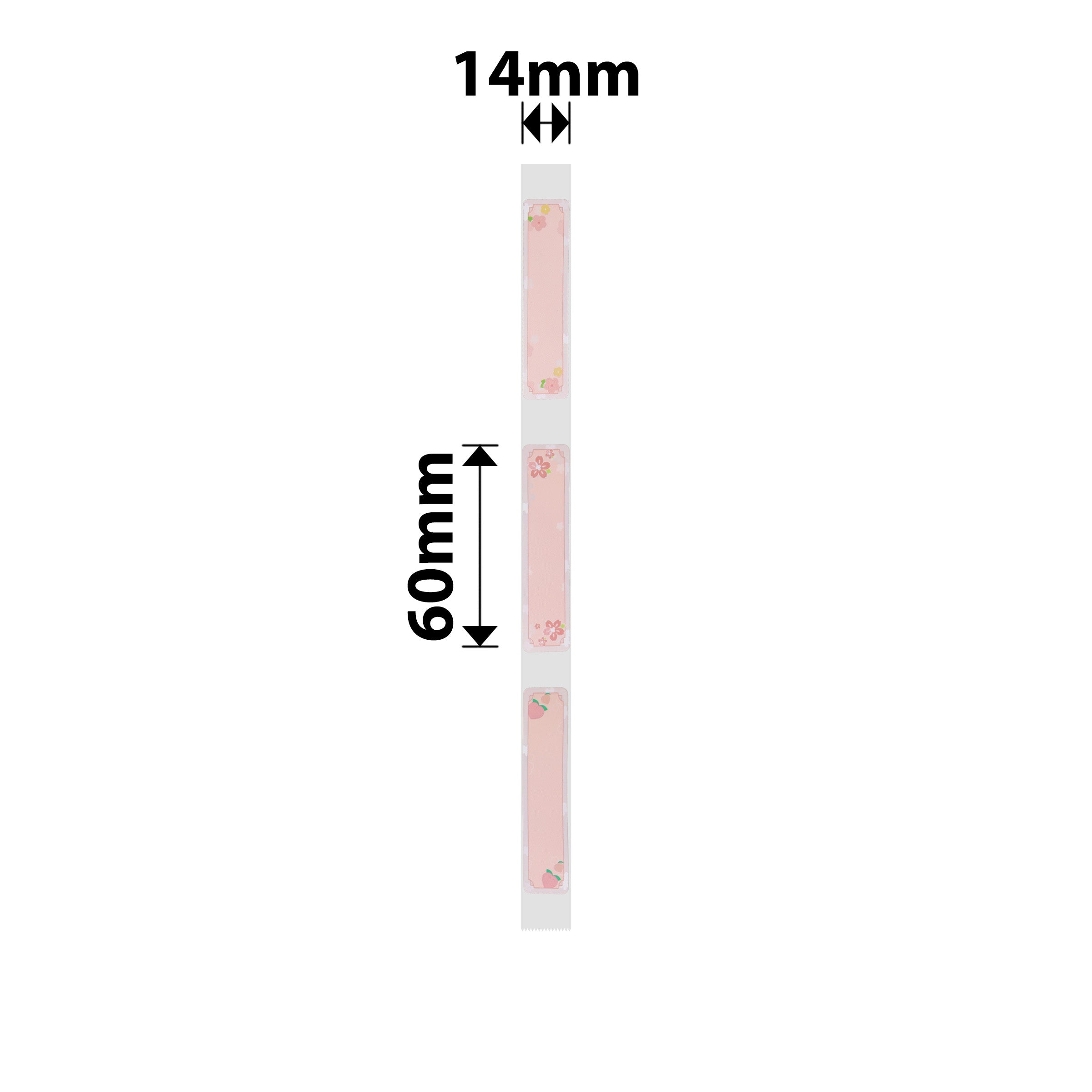 NB304 - NIIMBOT - D11 / D101 / D110 - R14*60 - 110 LABELS PER ROLL - CHERRY PINK DESIGN