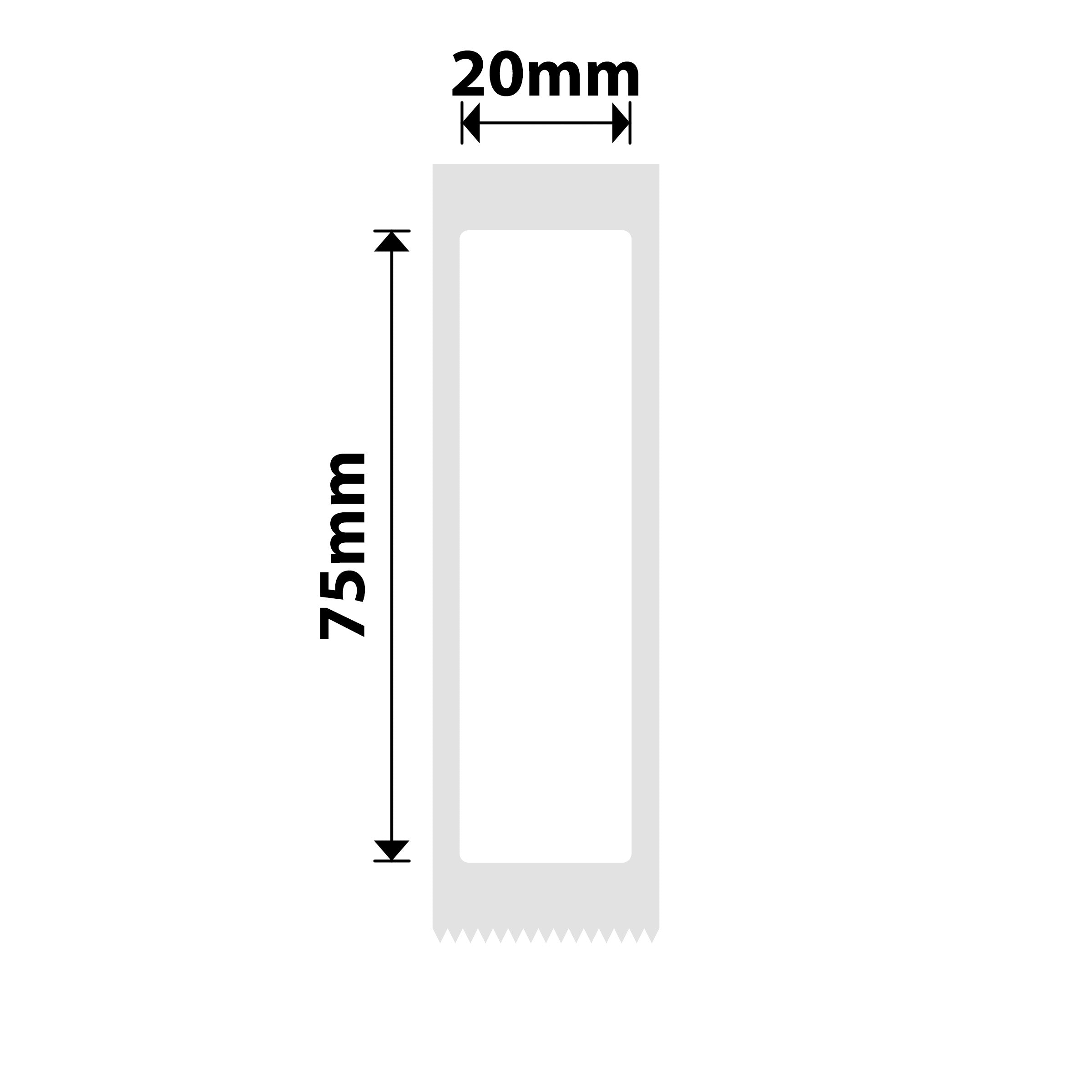 NB322 - NIIMBOT - D101 ONLY - R20*75 - 90 LABELS PER ROLL - WHITE