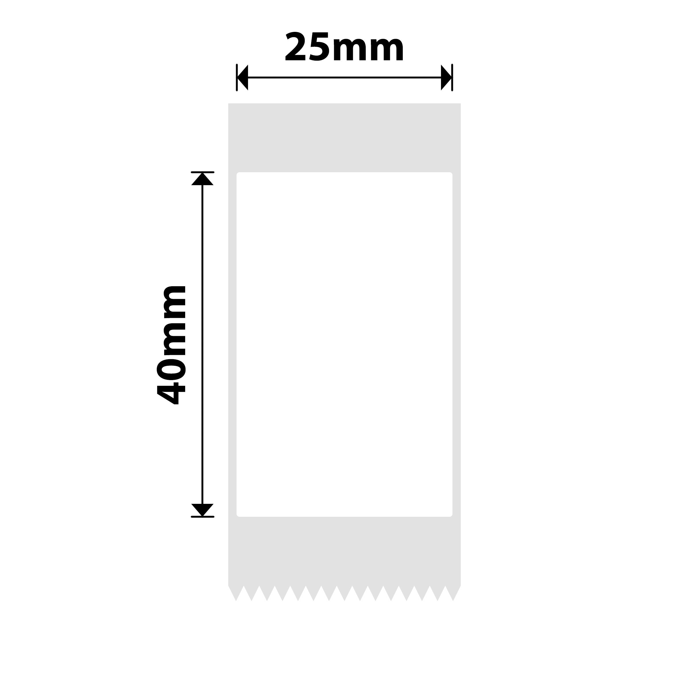 NB358 - NIIMBOT - D101 ONLY - R25*40 - 160 LABELS PER ROLL - WHITE