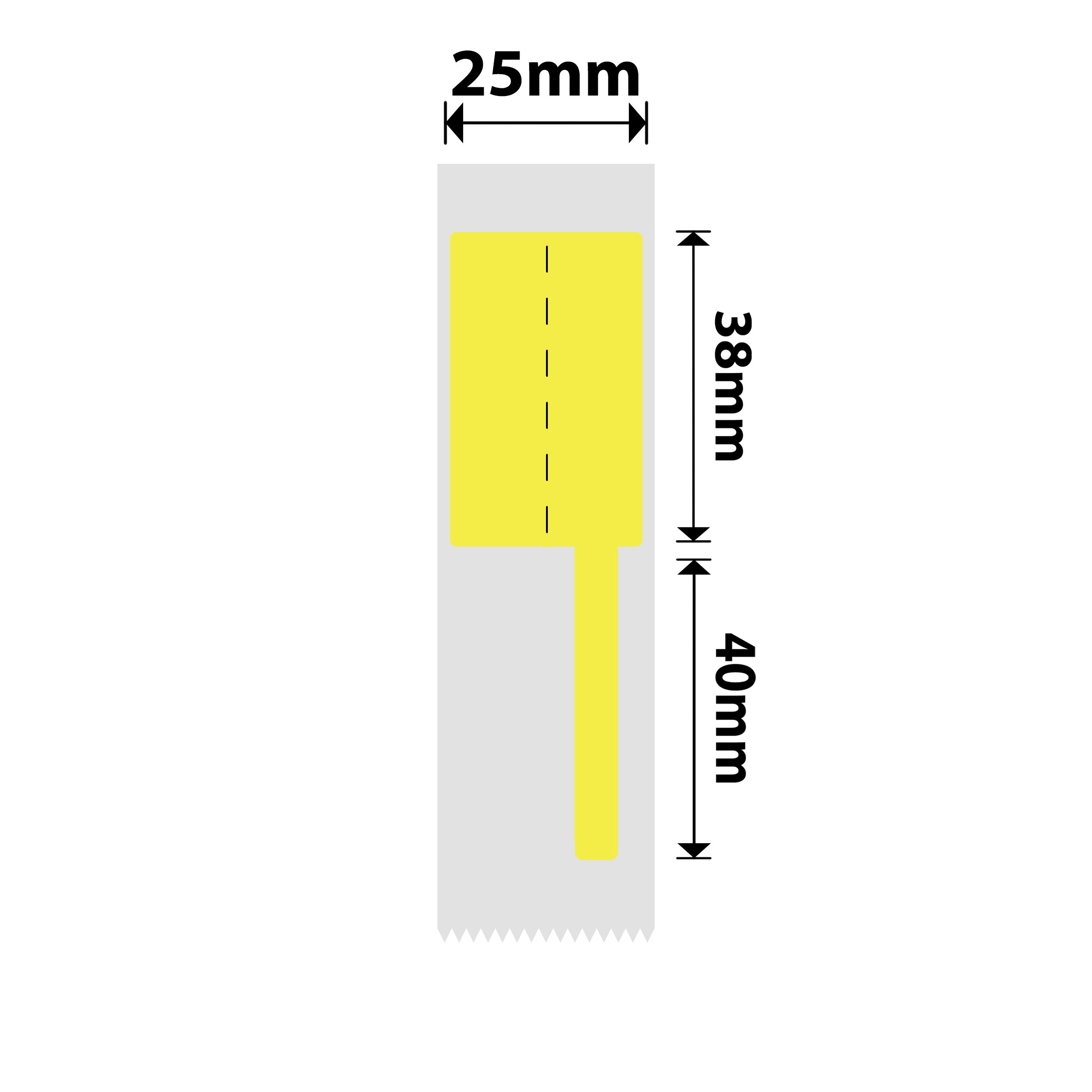 NB381 - NIIMBOT - D101 ONLY - R25*78 - 90 LABELS PER ROLL - YELLOW DESIGN