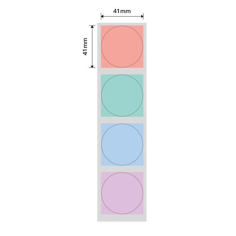 NB439 - NIIMBOT - B1 / B21 / B3S - T41*41MM - 175 ROUND THERMAL LABELS - MULITI-COLOUR DESIGN