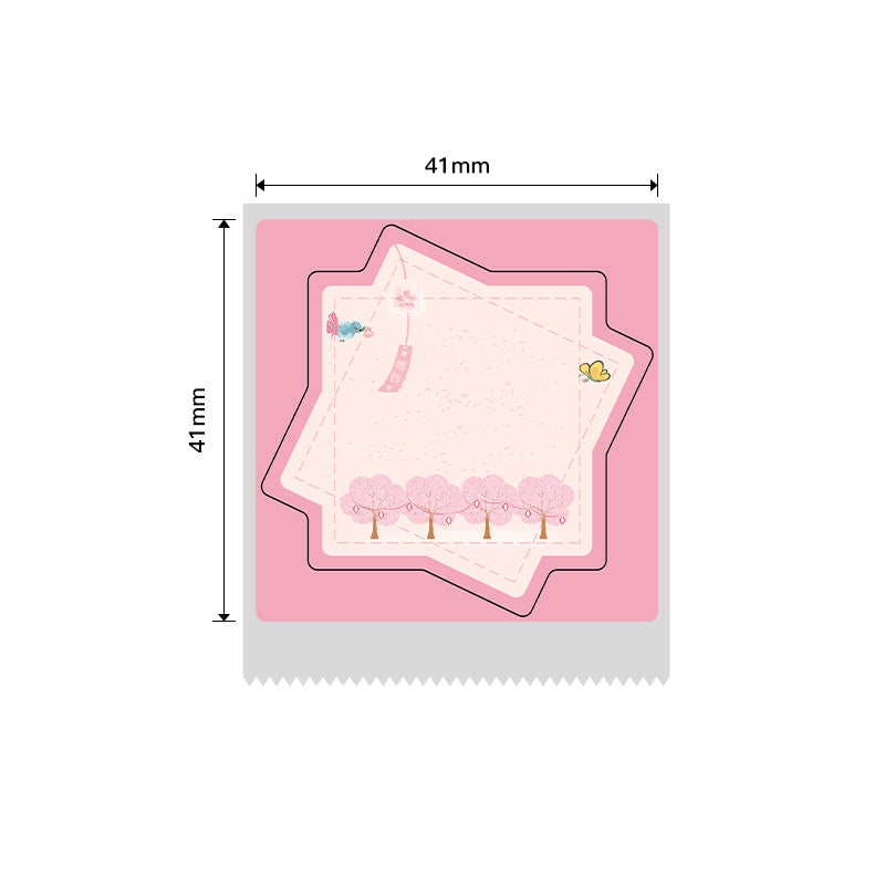 NB458 - NIIMBOT - B1 / B21 / B3S - T41*41MM - 170 THERMAL LABELS - CHERRY BLOSSOM DESIGN