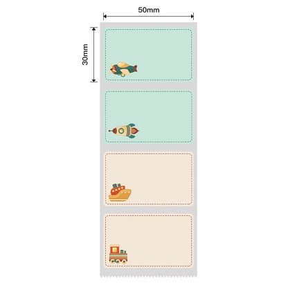 NB465 - NIIMBOT - B1 / B21 / B3S - 50*30MM - 230 THERMAL LABELS (MULTI-COLOUR) - CHILDHOOD TOYS DESIGN