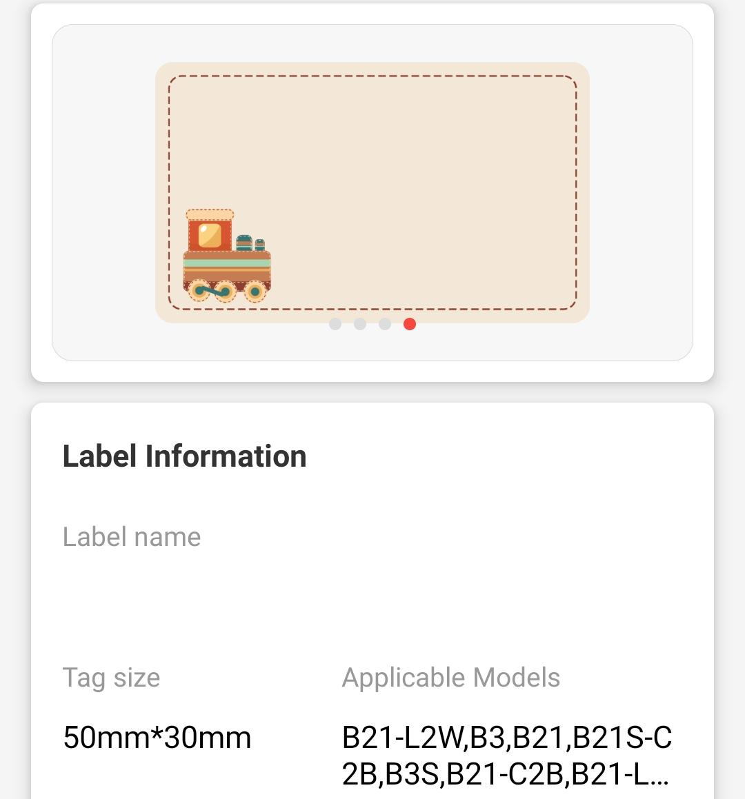 NB465 - NIIMBOT - B1 / B21 / B3S - 50*30MM - 230 THERMAL LABELS (MULTI-COLOUR) - CHILDHOOD TOYS DESIGN