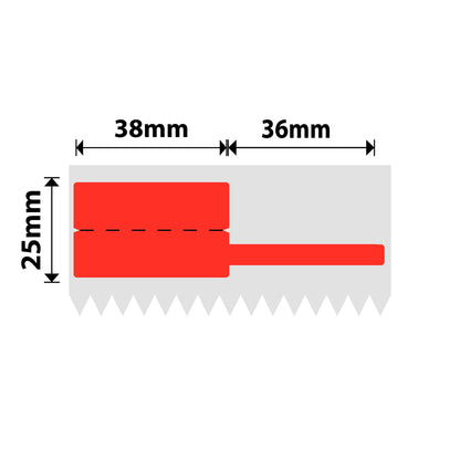 NB485 - NIIMBOT - Z401 ONLY - THERMAL TRANSFER LABELS - P38*25+36-450 RED CABLE