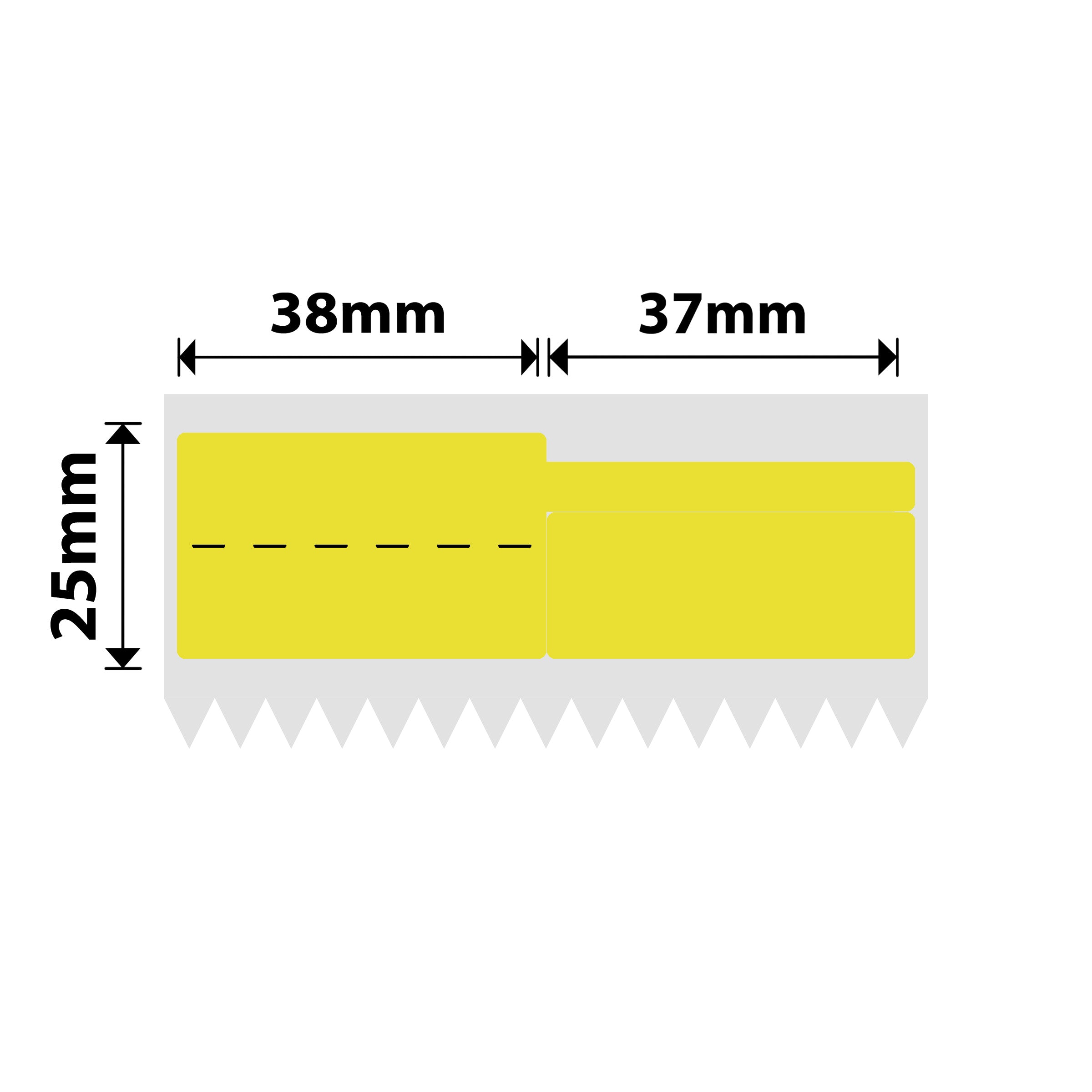 NB492 - NIIMBOT - Z401 ONLY - THERMAL TRANSFER LABELS - P38*25+37-500 MULTIPURPOSE YELLOW CABLE