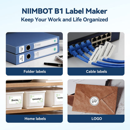 NB493 - NIIMBOT - B1 - PORTABLE THERMAL LABEL BLUETOOTH PRINTER INCLUDING FREE LABEL (50*30MM - WHITE)