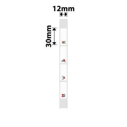 NB505 - NIIMBOT - D11 / D101 / D110 - T12*30MM - 210 LABELS PER ROLL - CHRISTMAS